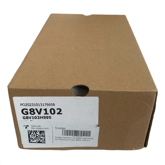 Coutgo Black Velvet Low Kitten Heels Pointed Toe Women’s Pumps Size 9.5 NIB - Picture 8 of 8